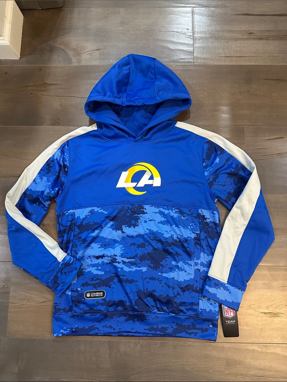 NFL Blue & White LA Logo Camo Pullover Hoodie
